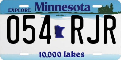 MN license plate 054RJR