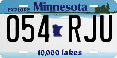 MN license plate 054RJU