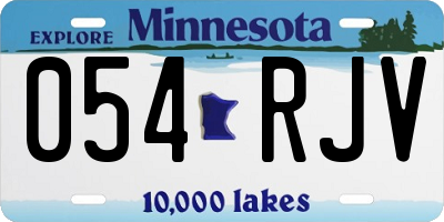 MN license plate 054RJV