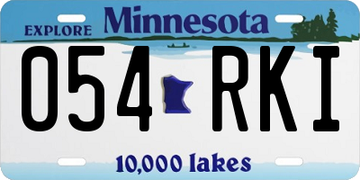 MN license plate 054RKI