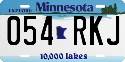 MN license plate 054RKJ