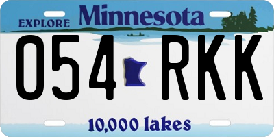 MN license plate 054RKK