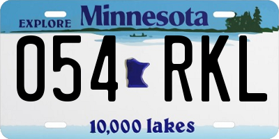 MN license plate 054RKL