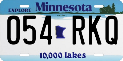 MN license plate 054RKQ