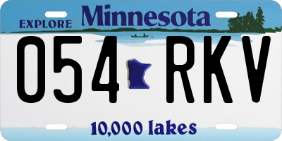 MN license plate 054RKV