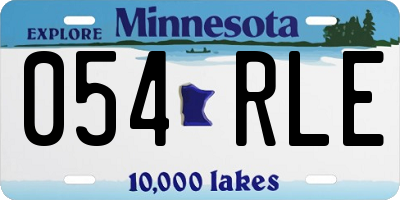 MN license plate 054RLE