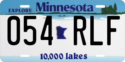 MN license plate 054RLF