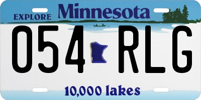 MN license plate 054RLG