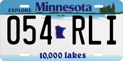 MN license plate 054RLI