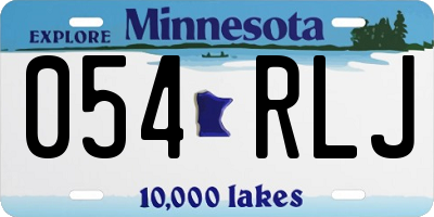 MN license plate 054RLJ