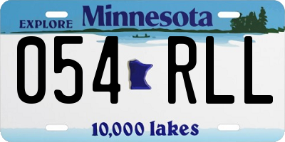 MN license plate 054RLL
