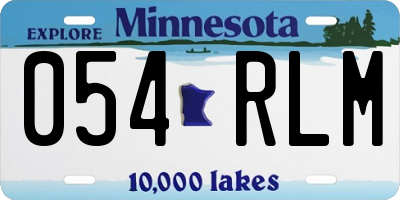 MN license plate 054RLM