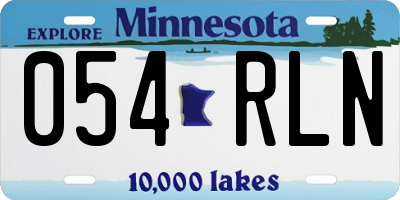 MN license plate 054RLN