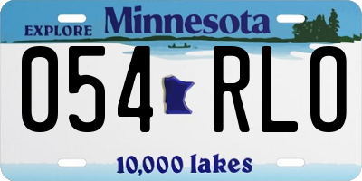 MN license plate 054RLO