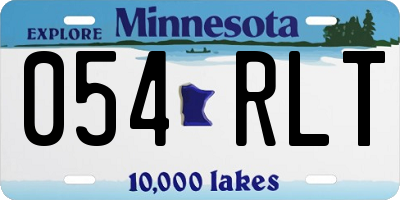 MN license plate 054RLT