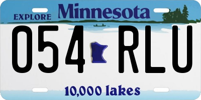 MN license plate 054RLU