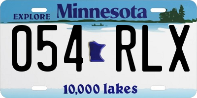 MN license plate 054RLX