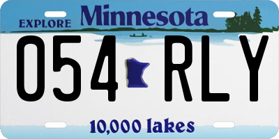 MN license plate 054RLY
