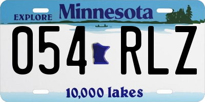 MN license plate 054RLZ