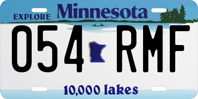 MN license plate 054RMF