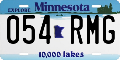 MN license plate 054RMG