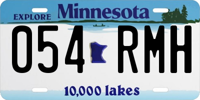 MN license plate 054RMH