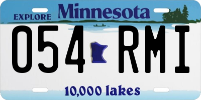 MN license plate 054RMI