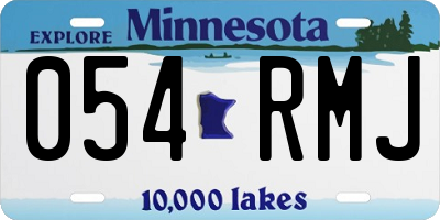 MN license plate 054RMJ