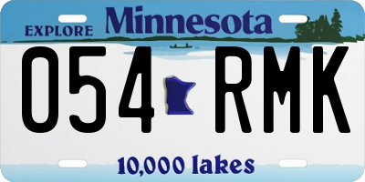 MN license plate 054RMK