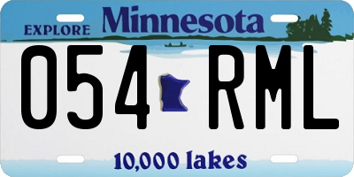 MN license plate 054RML