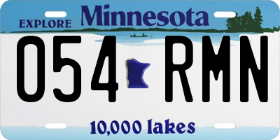 MN license plate 054RMN
