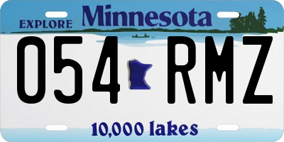 MN license plate 054RMZ