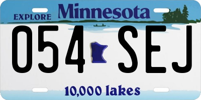 MN license plate 054SEJ