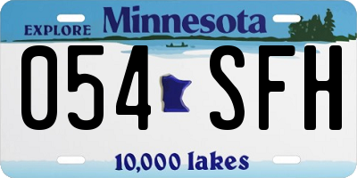MN license plate 054SFH