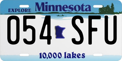 MN license plate 054SFU