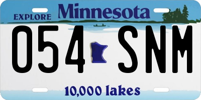 MN license plate 054SNM