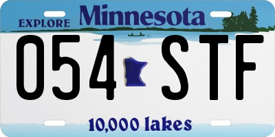 MN license plate 054STF