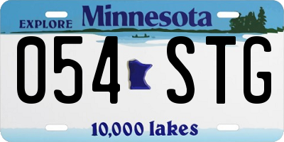 MN license plate 054STG
