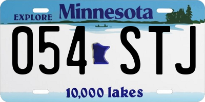 MN license plate 054STJ