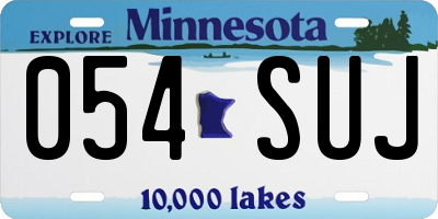 MN license plate 054SUJ
