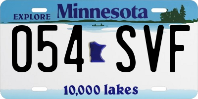 MN license plate 054SVF