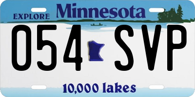 MN license plate 054SVP