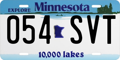 MN license plate 054SVT