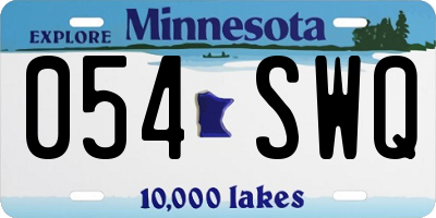 MN license plate 054SWQ