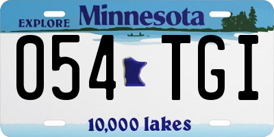 MN license plate 054TGI