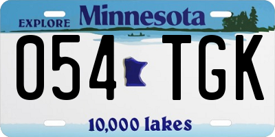 MN license plate 054TGK