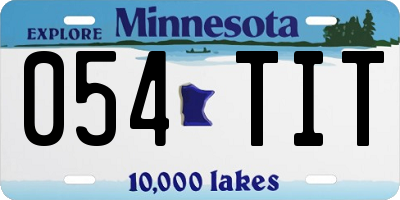 MN license plate 054TIT