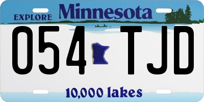 MN license plate 054TJD