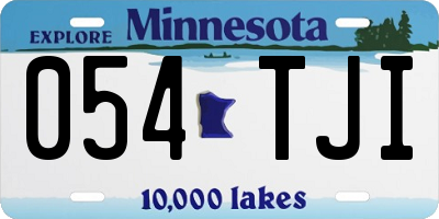 MN license plate 054TJI