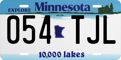 MN license plate 054TJL